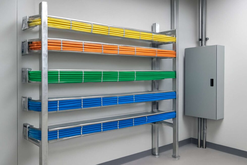 Elevate workspace efficiency with an electrical cable rack for neater ...